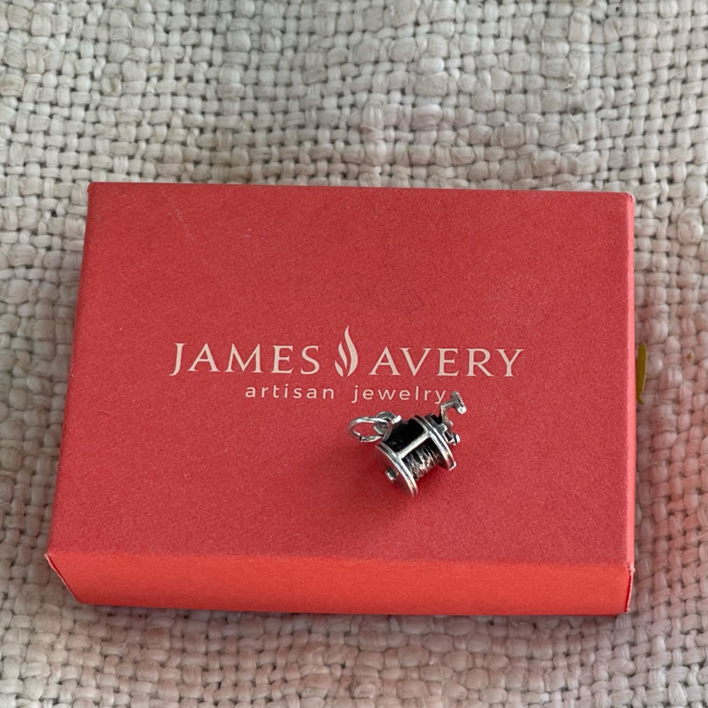 RARE retired James Avery Fishing Reel charm